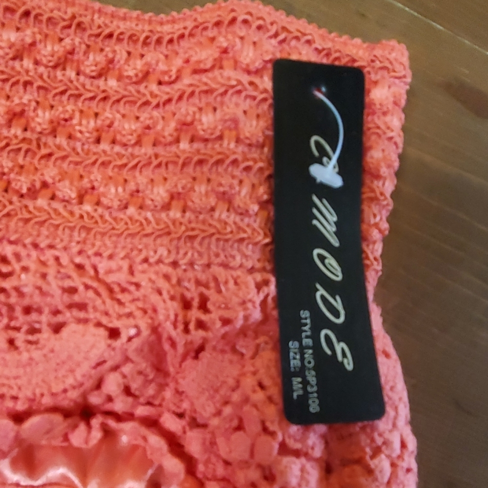 SOLD!! C-mode, coral lace shorts - Picture 2 of 3